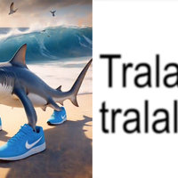 Tralalero Tralala Tralalero Tralala meme example.