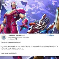 Marvel Rivals US Team Layoffs image and tweet example.