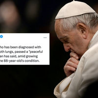 The Pope Passed A Peaceful Night The Pope Passed A Peaceful Night tweet and meme.