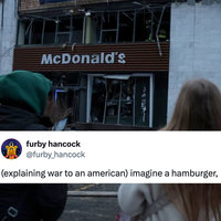 Explaining To An American Imagine A Burger meme and tweet example.
