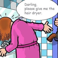 Hand Me the Damn Dryer meme and comic.