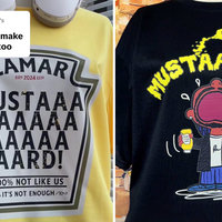 Kendrick Lamar Mustard Shirts tiktok image examples.