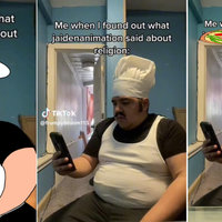 Chef Peppino Looking At Phone / Me When I Found Out What Jaidenanimation Said About Religion