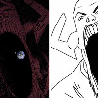 Galactus Eating Earth / Galactus Soyjak meme example.