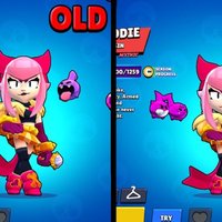 Melodie Height Nerf image example depicting the before and after of the Melodie model in Brawlstars.
