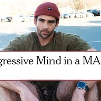 A Progressive Mind In a MAGA Body meme and NY Times article depicting Hasan Piker.
