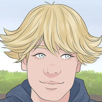 Ice Cream Hair meme and image example depicting a white kid with flipped-out blonde hair.