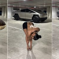 Rubi Rose Bending Over With Cybertruck Photoshops and meme examples.