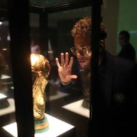 Neymar Looking at World Cup Trophy Neymar Looking at World Cup Trophy meme.