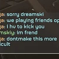 Dremskiy / Sorry Dreamski / Im Frend Dremskiy / Sorry Dreamski / Im Frend meme and chat from Helldivers 2.