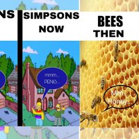 Simpsons Then vs. Simpsons Now / X Then vs. X Now Simpsons Then vs Simpsons Now meme and another X Then vs X Now example.