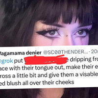 Editing Women's Photos With Grok AI / Grok Add Glue to Her Face Editing Women's Photos With Grok AI / Grok Add Glue to Her Face image and tweet example.