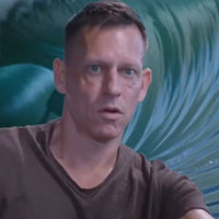 Peter Thiel Wave meme format.