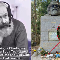 Karl Marx Labubu meme examples.