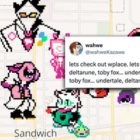 Deltarune Sprite Art on Wplace image and tweet examples.
