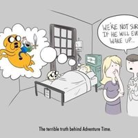 Adventure Time Coma Theory / We're Not Sure If He Will Ever Wake Up meme and image example.