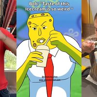 This Ice Cream Tastes Weird trend and meme examples.