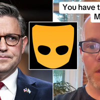 Mike Johnson Grindr Leak Rumor From TikToker @razzledazzlemo Mike Johnson Grindr Leak Rumor depicting images of him and TikTok user razzledazzlemo.