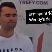 Charlie Kirk Eyes Closed Before Death Reaction Image and meme example.