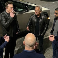Tech CEOs Standing in a Parking Lot meme.