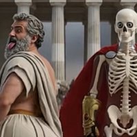 Socrates Skeleton Videos meme and image example.
