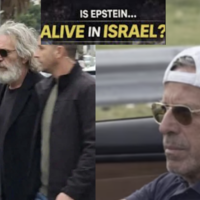 Jeffrey Epstein alive in israel florida conspiracy theory image examples.