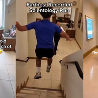 Scientology Run trend image examples from tiktok.