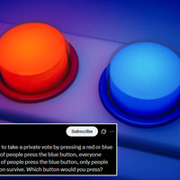 Red Button or Blue Button Question image example.