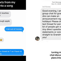 AI Text Message Song Trend image examples.