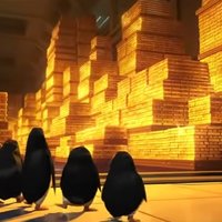 Penguins of Madagascar Finding Gold meme.