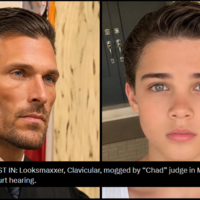 Chad Judge / Clavicular Mogged By Judge meme and image example.