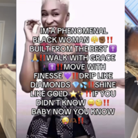 I'm A Phenomenal Black Woman meme and tiktok examples.