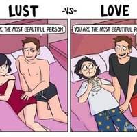 Lust vs Love Comic and meme example image.