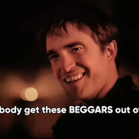 Somebody Get These Beggars Out Of Here meme.