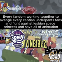 Lesbian Space Princess Fandom War / The Great Fandom Truce Of 2026 meme and image example.