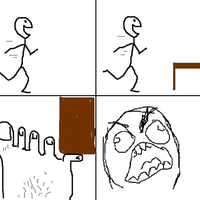 X Stubbing Pinky Toe On Table Leg
