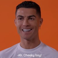 Cheeky Boy Ronaldo meme example.