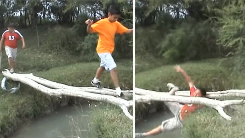 Edgar's Fall / Ya Guey meme and viral video images.