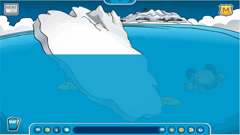 Tipping The Club Penguin Iceberg