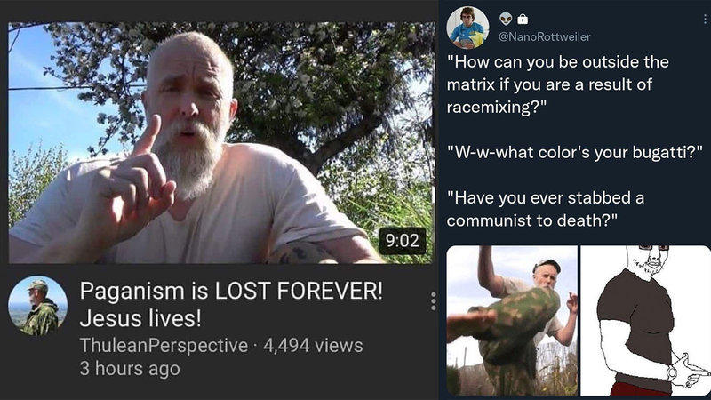 Varg Vikernes and his  Thulêan Perspective youtube channel.