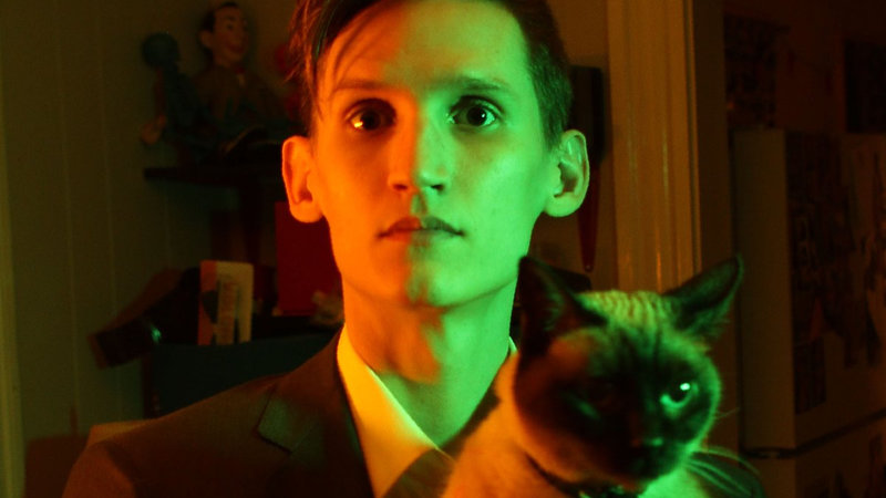 Neil Cicierega with a cat