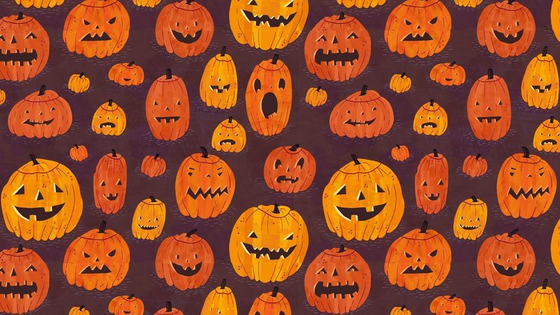 illustration of carved pumpkins 