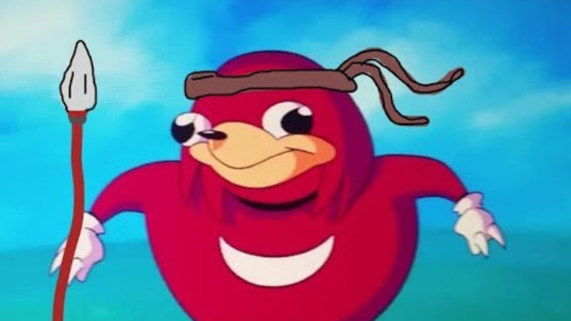 Ugandan Knuckles meme.