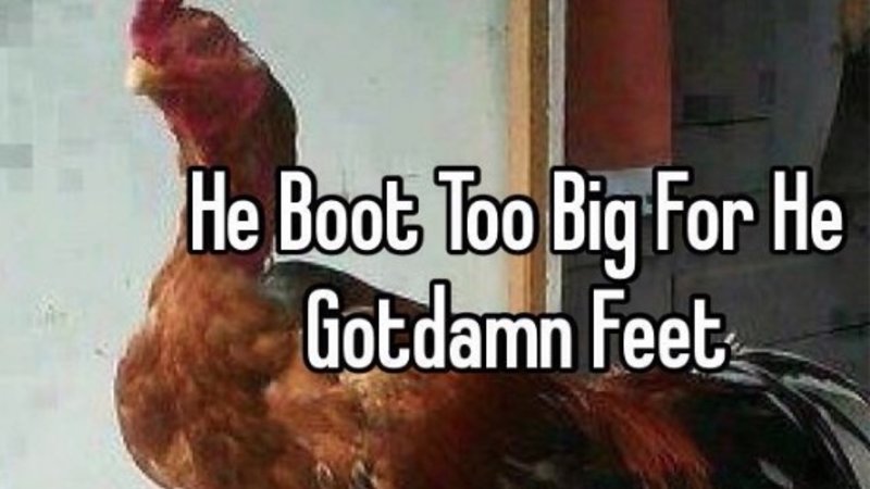 He Boot Too Big For He Gotdamn Feet