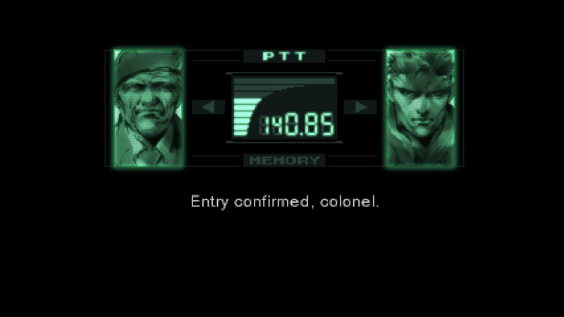 Metal Gear Codec Screen