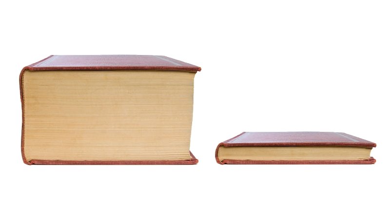 Thick Book vs. Thin Book