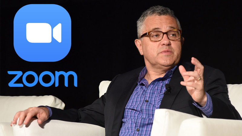 Jeffrey Toobin and the Zoom app logo