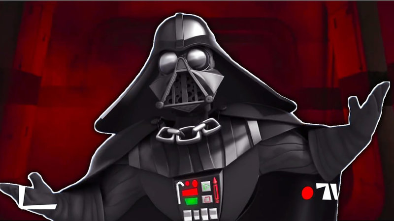 Darth Vader from the animated television series Star Wars: Detours and his meme Yo Dudes The Empire Is Pretty Chill.