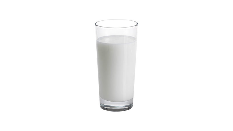 a glass of milk