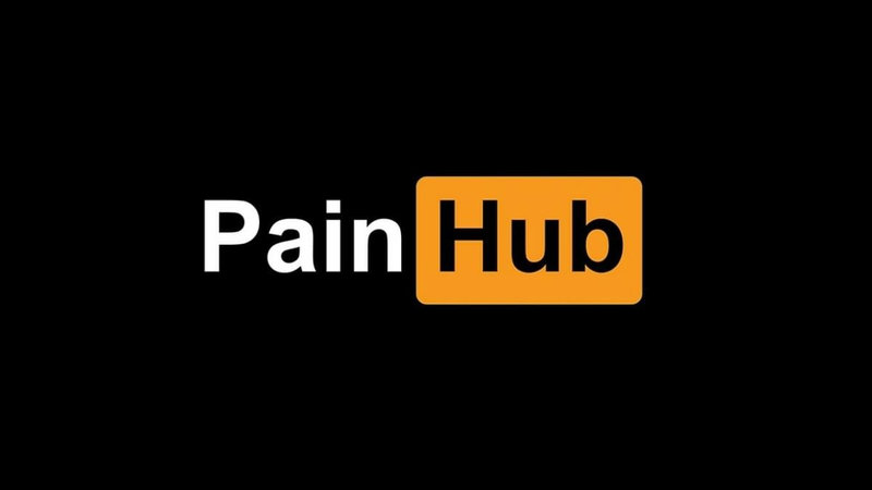 Pain Hub parody logo of the PornHub logo.